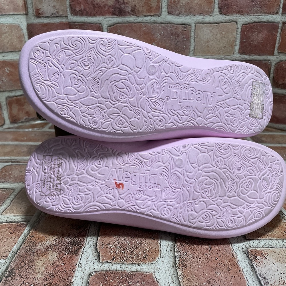 Alegria by PG Lite Ode Water Resistant Floral Thong Sandals Size 40 9.5-10 Woman - Picture 6 of 7